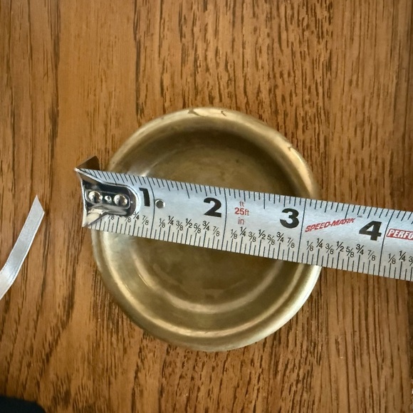 Vintage Small Bras Dish 3” Diameter Decorative Catch All - Picture 7 of 7